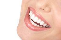 Women smiling, showing nice teeth